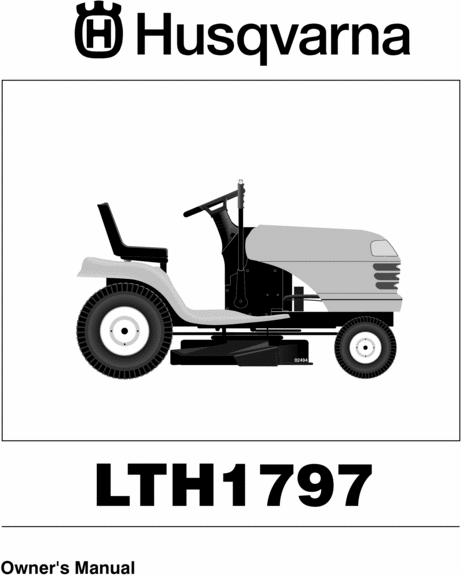 Product picture Husqvarna LTH1797 Owners Manual